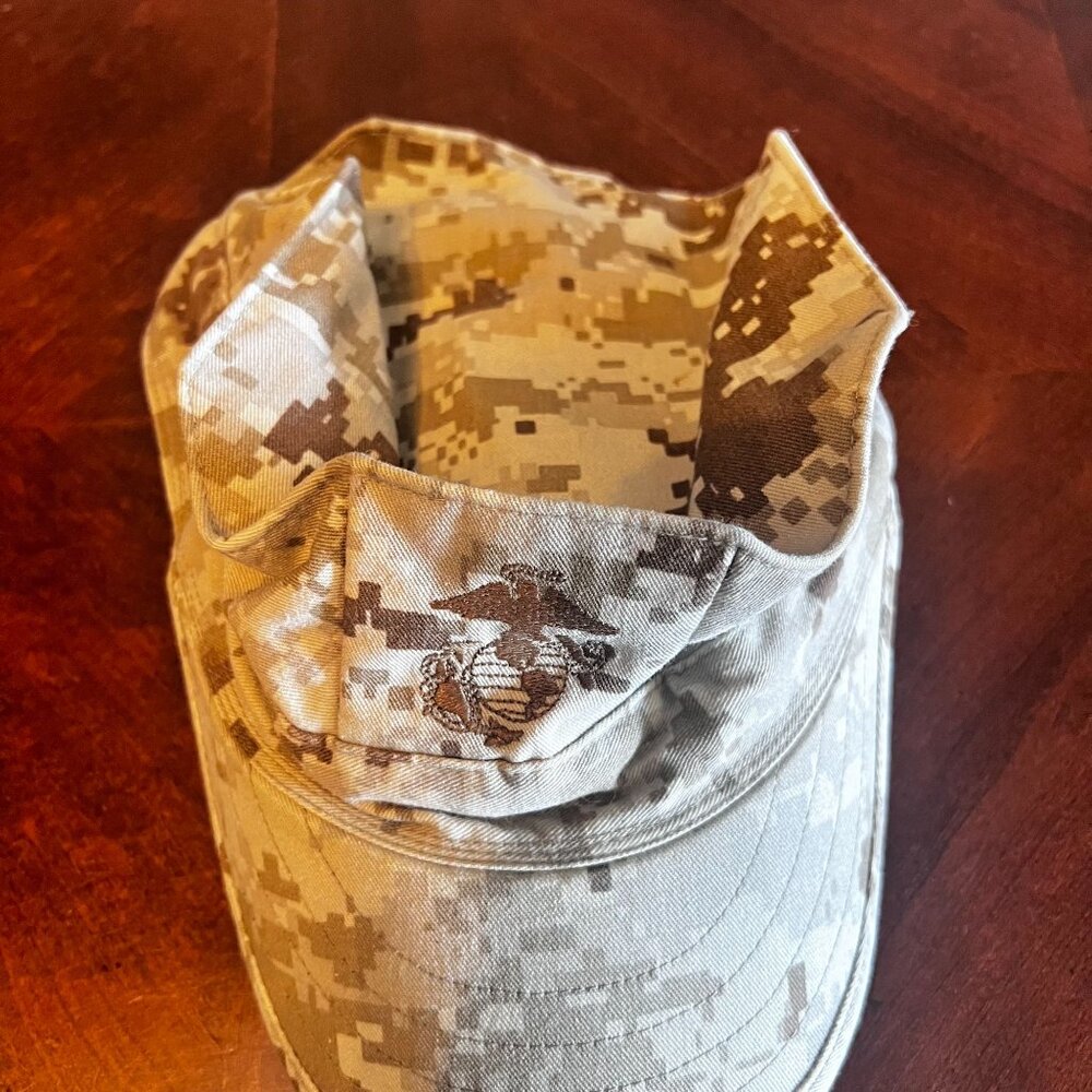 USMC MARINE‎ CORPS DESERT MARPAT Garrison CAP 8 POINT COVER